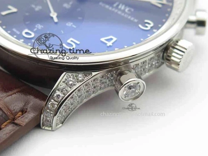 MIROTIME 0331 Unique Portuguese IW3714 Diam ZF V2 1:1 Best Edition Gray Dial On Brown Leather Strap A79350 (Slim Movement) 7250